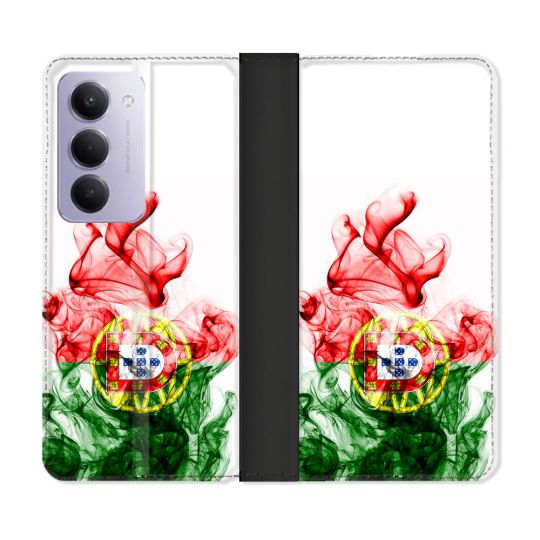 Housse cuir portefeuille Pour Xiaomi Redmi 15 4G Voyage Portugal Flamme