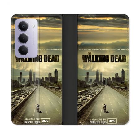 Housse cuir portefeuille Pour Xiaomi Redmi 15 4G Walking Dead