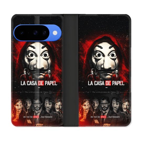 Housse cuir portefeuille Pour Google Pixel 10 Pro La Casa De Papel