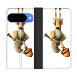 Housse cuir portefeuille Pour Google Pixel 10 Pro L'âge de Glace Scratch Suspendu