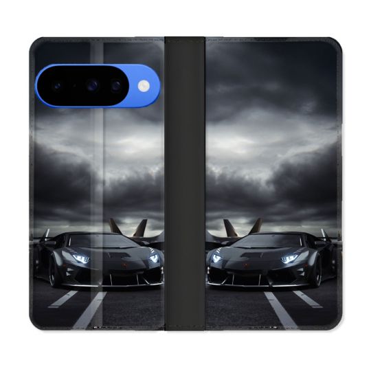 Housse cuir portefeuille Pour Google Pixel 10 Pro Lamborghini Avion
