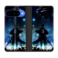 Housse cuir portefeuille Pour Google Pixel 10 Pro Manga Attaque Titans Levi