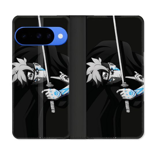 Housse cuir portefeuille Pour Google Pixel 10 Pro Manga Boruto Epée