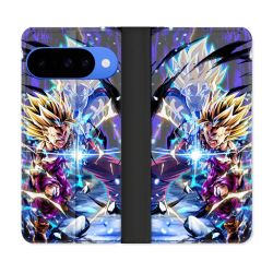 Housse cuir portefeuille Pour Google Pixel 10 Pro Manga Dragon Ball Sangohan Duo