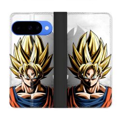 Housse cuir portefeuille Pour Google Pixel 10 Pro Manga Dragon Ball Sangoku Portrait