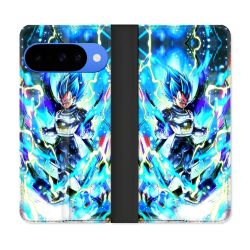 Housse cuir portefeuille Pour Google Pixel 10 Pro Manga Dragon Ball Vegeta Bleu