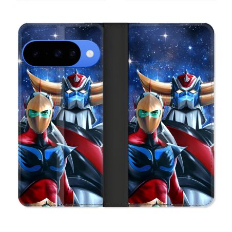 Housse cuir portefeuille Pour Google Pixel 10 Pro Manga Goldorak