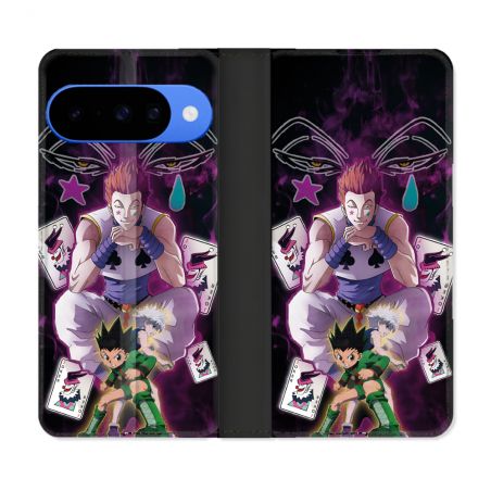 Housse cuir portefeuille Pour Google Pixel 10 Pro Manga Hunter X Hunter Hisoka