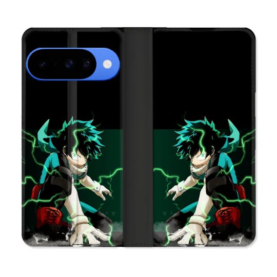 Housse cuir portefeuille Pour Google Pixel 10 Pro Manga My Hero Academia Deku