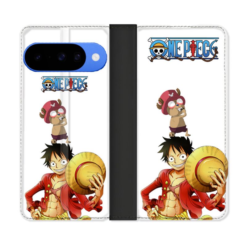 Housse cuir portefeuille Pour Google Pixel 10 Pro Manga One Piece Chopper