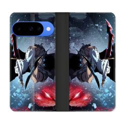Housse cuir portefeuille Pour Google Pixel 10 Pro Manga Solo Leveling Sung Epee
