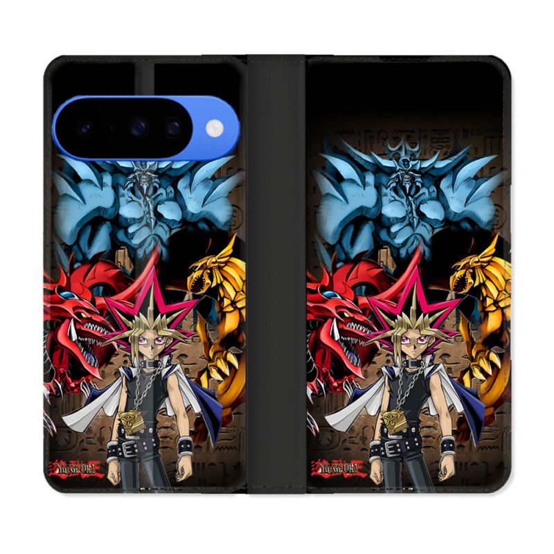 Housse cuir portefeuille Pour Google Pixel 10 Pro Manga Yu Gi Oh