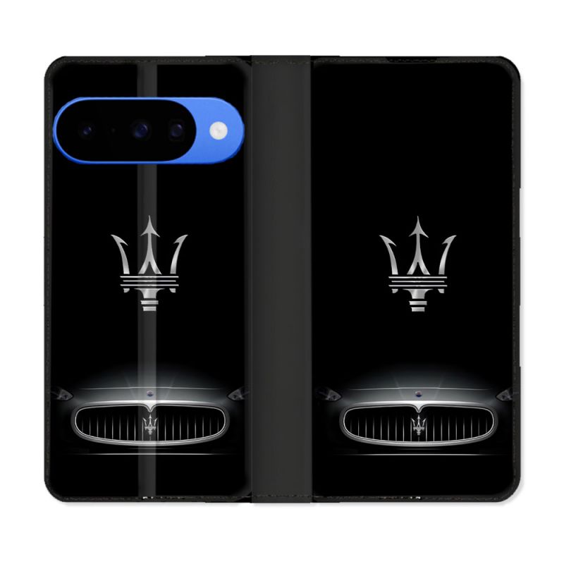 Housse cuir portefeuille Pour Google Pixel 10 Pro Maserati