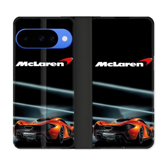 Housse cuir portefeuille Pour Google Pixel 10 Pro Mc Laren