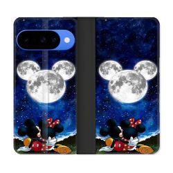 Housse cuir portefeuille Pour Google Pixel 10 Pro Mickey Minnie