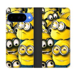 Housse cuir portefeuille Pour Google Pixel 10 Pro Minions Groupe
