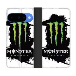 Housse cuir portefeuille Pour Google Pixel 10 Pro Monster Energy Tache