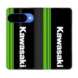 Housse cuir portefeuille Pour Google Pixel 10 Pro Moto Kawasaki