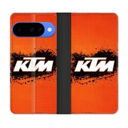 Housse cuir portefeuille Pour Google Pixel 10 Pro Moto KTM