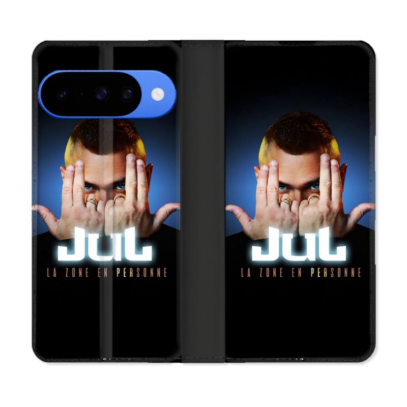 Housse cuir portefeuille Pour Google Pixel 10 Pro Musique Jul Signe