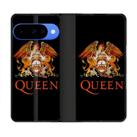Housse cuir portefeuille Pour Google Pixel 10 Pro Musique Rock Queen