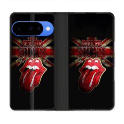 Housse cuir portefeuille Pour Google Pixel 10 Pro Musique Rolling Stones