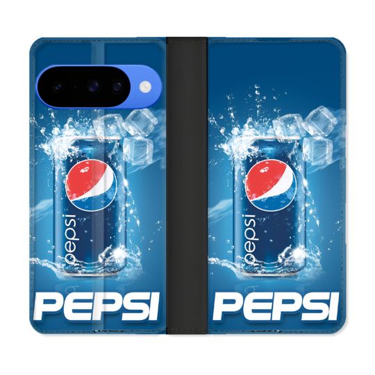 Housse cuir portefeuille Pour Google Pixel 10 Pro Pepsi