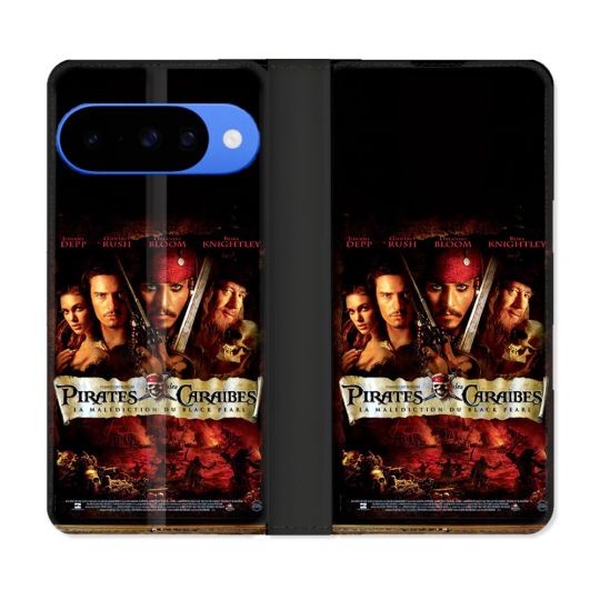 Housse cuir portefeuille Pour Google Pixel 10 Pro Pirate Des Caraibes
