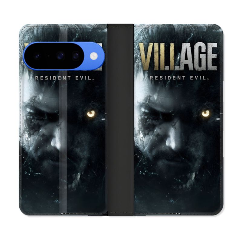 Housse cuir portefeuille Pour Google Pixel 10 Pro Resident Evil
