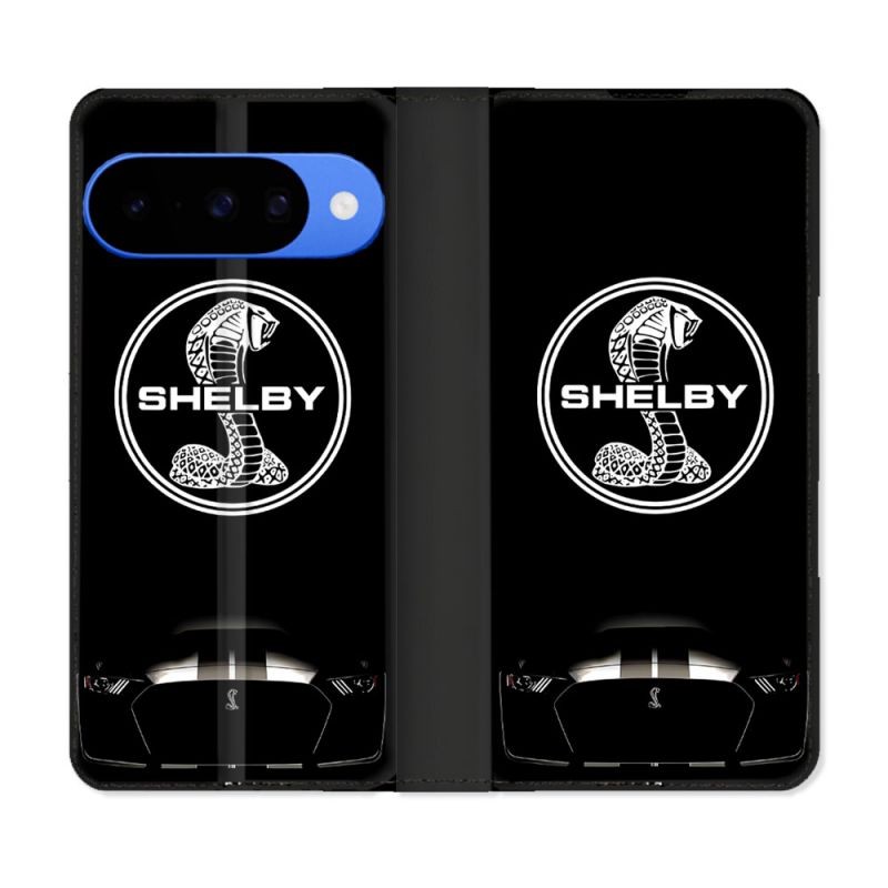 Housse cuir portefeuille Pour Google Pixel 10 Pro Shelby