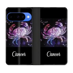 Housse cuir portefeuille Pour Google Pixel 10 Pro Signe Zodiaque 2 Cancer