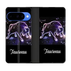 Housse cuir portefeuille Pour Google Pixel 10 Pro Signe Zodiaque 2 Taureau