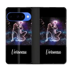 Housse cuir portefeuille Pour Google Pixel 10 Pro Signe Zodiaque 2 Verseau