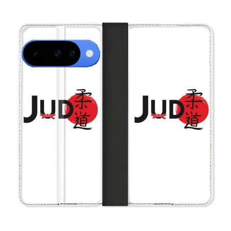 Housse cuir portefeuille Pour Google Pixel 10 Pro Sport Judo Logo