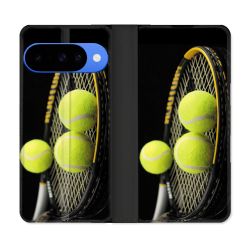 Housse cuir portefeuille Pour Google Pixel 10 Pro Sport Tennis Balls