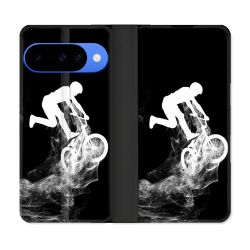 Housse cuir portefeuille Pour Google Pixel 10 Pro Sport VTT Noir