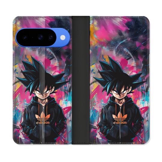 Housse cuir portefeuille Pour Google Pixel 10 Pro Street Art Sangoku