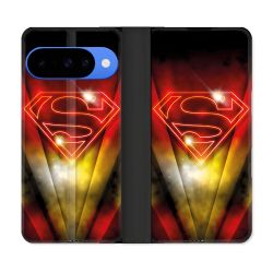 Housse cuir portefeuille Pour Google Pixel 10 Pro Superman Logo