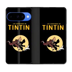 Housse cuir portefeuille Pour Google Pixel 10 Pro Tintin Classique