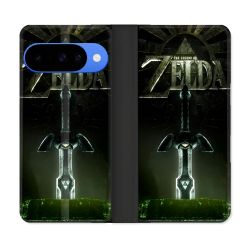 Housse cuir portefeuille Pour Google Pixel 10 Pro Zelda