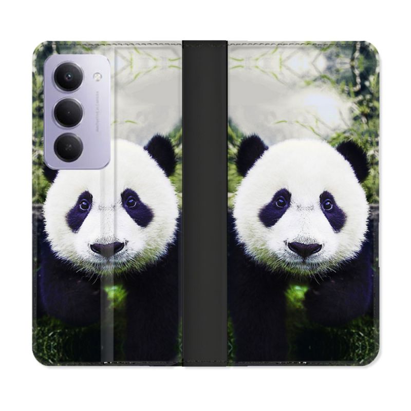 Housse cuir portefeuille Pour Xiaomi Redmi 15 5G Animal Panda Color