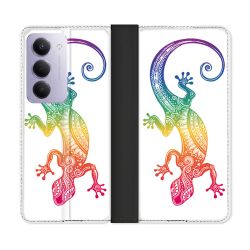 Housse cuir portefeuille Pour Xiaomi Redmi 15 5G Animal Salamandre Color