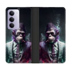 Housse cuir portefeuille Pour Xiaomi Redmi 15 5G Animal Singe Business