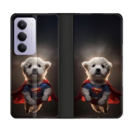 Housse cuir portefeuille Pour Xiaomi Redmi 15 5G Animal Super Chien
