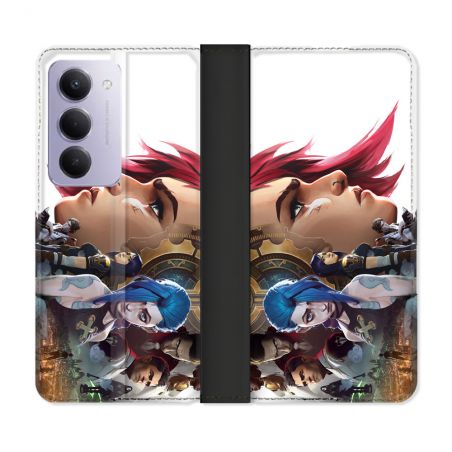 Housse cuir portefeuille Pour Xiaomi Redmi 15 5G Arcane Jinx Sœur