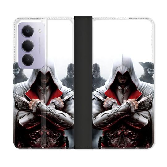 Housse cuir portefeuille Pour Xiaomi Redmi 15 5G Assassin Creed Mask