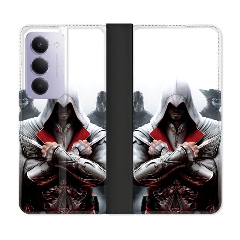 Housse cuir portefeuille Pour Xiaomi Redmi 15 5G Assassin Creed Mask
