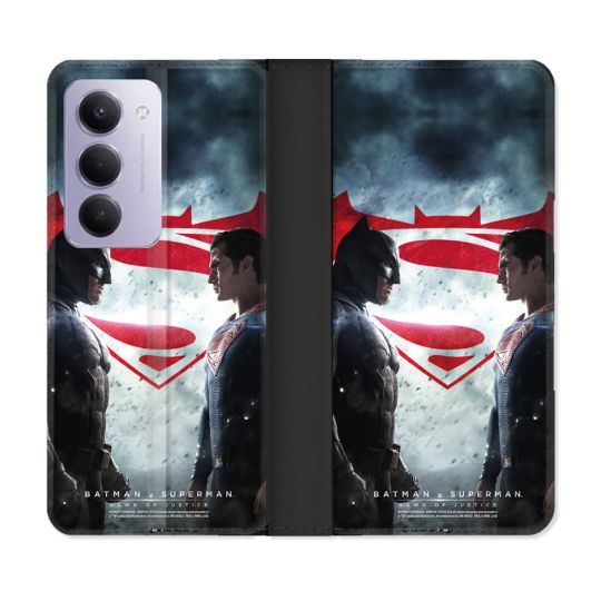 Housse cuir portefeuille Pour Xiaomi Redmi 15 5G Batman VS Superman