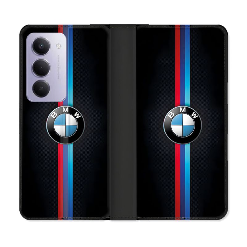 Housse cuir portefeuille Pour Xiaomi Redmi 15 5G BMW Logo