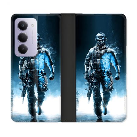 Housse cuir portefeuille Pour Xiaomi Redmi 15 5G Call Of Duty Guerrier